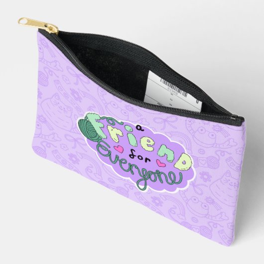 "A Friend for Everyone" Lavender Logo Etui (Open)