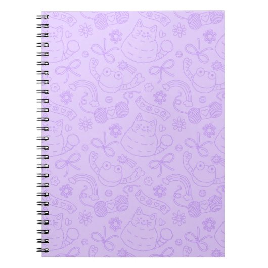 "A Friend for Everyone" Pattern Notebook Lavender Notitieboek (Voorkant)