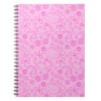 "A Friend for Everyone" Pattern Notebook Pink Notitieboek