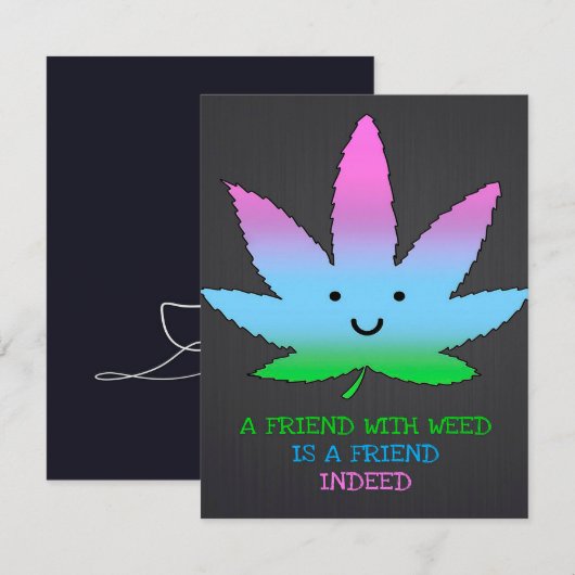 A Friend With Weed Kaart (Voorkant / Achterkant)