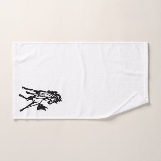 A Frisky Jumping Horse in the Wild Bad Handdoek (Handdoek)