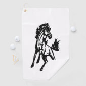 A Frisky Jumping Horse in the Wild Golfhanddoek (Insitu)