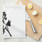 A Frisky Jumping Horse in the Wild Theedoek (Quarter Fold)