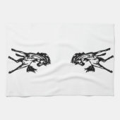 A Frisky Jumping Horse in the Wild Theedoek (Horizontaal)