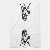 A Frisky Jumping Horse in the Wild Theedoek (Verticaal)