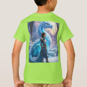 A Frozen Bond: De Zilveren Strijder en Haar Draak T-shirt (Achterkant)