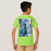A Frozen Bond: De Zilveren Strijder en Haar Draak T-shirt (Achterkant volledig)
