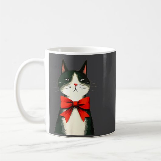 A Frumpy Holiday Cat Fun Design  Koffiemok (Links)