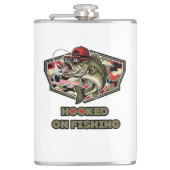 A fun and bold illustration of a cool bass heupfles (Voorkant)