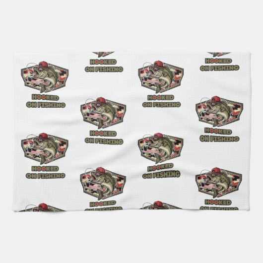 A fun and bold illustration of a cool bass theedoek (Horizontaal)