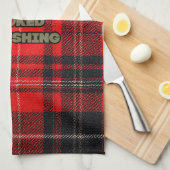 A fun and bold illustration of a cool bass theedoek (Quarter Fold)