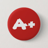 A+ Funky Blood Type Group Button (Voorkant)