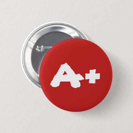 A+ Funky Blood Type Group Button (Voorkant /achterkant)