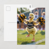 A funny adorable cheerleader duck briefkaart (Voorkant / Achterkant)