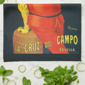 A Funny Fat Lady Drinking Beer Theedoek (Gevouwen)