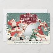 A Funny Non Photo Santa Reindeer Elf Christmas Feestdagenkaart (Voorkant)