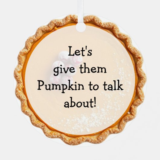 A Funny Pumpkin Pie Flirty Pun | Christmas Metalen Ornament (Achterkant)