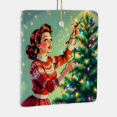 A Funny Sarcastic and Nostalgic Retro Christmas Keramisch Ornament (Rechts)