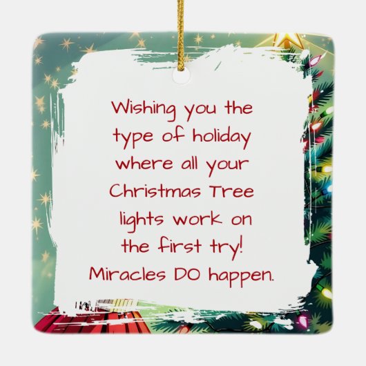 A Funny Sarcastic and Nostalgic Retro Christmas Keramisch Ornament (Achterkant)