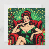 a Funny Sarcastic Retro Christmas Feestdagenkaart (Voorkant)