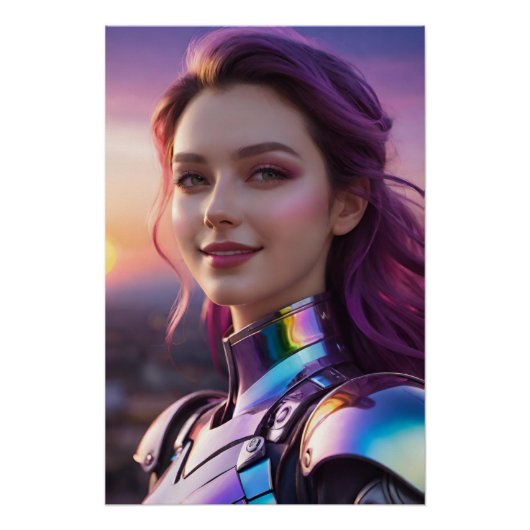 A Futuristic Sunset Portrait Perfect Poster (Voorkant)