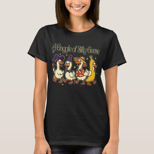 A Gaggle of Silly Geese in Full Costume Chaos T-shirt (Voorkant)