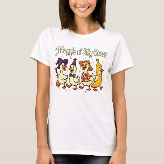 A Gaggle of Silly Geese in Full Costume Chaos T-shirt (Voorkant)