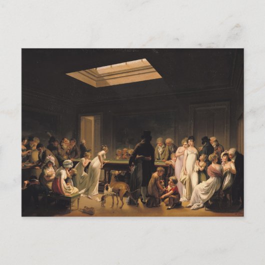 A Game of Billiards, 1807 Briefkaart (Voorkant)