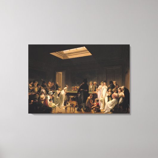 A Game of Billiards, 1807 Canvas Afdruk (Voorkant)
