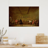A Game of Billiards, c.1720-26 Poster (Keuken)