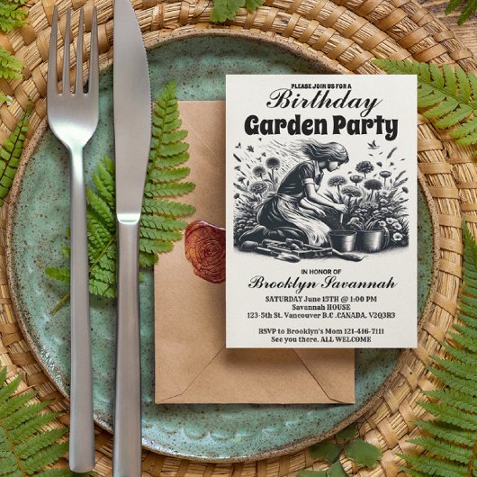 A Gardens Grace Garden Party Uitnodiging