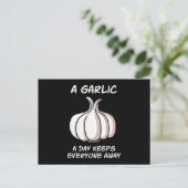 A Garlic A Day Garlic Vegetable Cook Briefkaart (Staand voorkant)