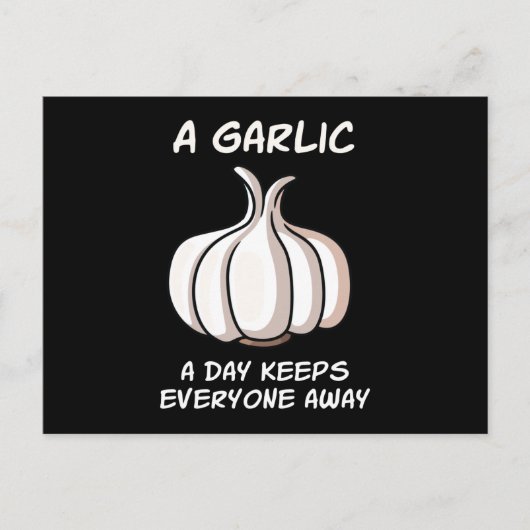 A Garlic A Day Garlic Vegetable Cook Briefkaart (Voorkant)