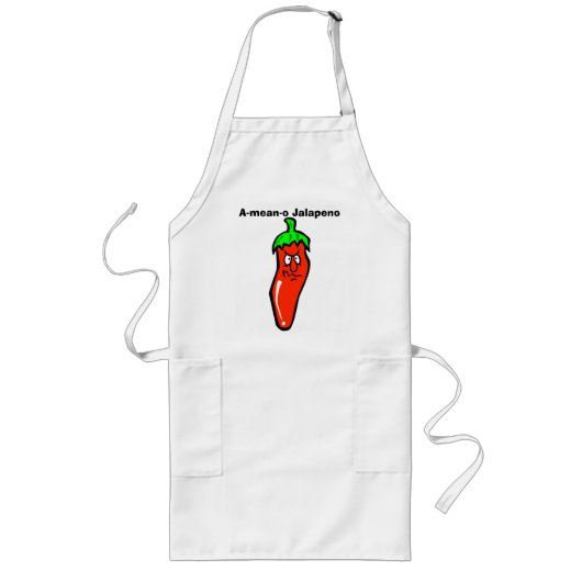 A-gemiddelde-o Jalapeno Apron Lang Schort (Voorkant)