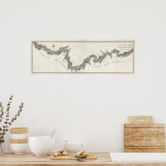 A General Map of the River Ohio, Bord de tweede Poster (Keuken)