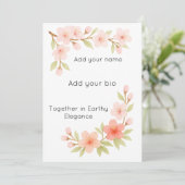 A gentle bloom to mark new beginnings. feestdagenkaart (Staand voorkant)