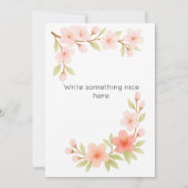 A gentle bloom to mark new beginnings. feestdagenkaart (Achterkant)