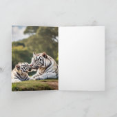 A Gentle Bond – White Tigers Greeting Card Kaart (Binnen)