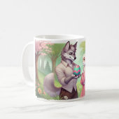 A Gentle Gift – Wolf & Bunny Easter Romance Koffiemok (Voorkant links)