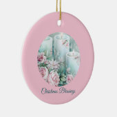 A Gentle Light – Pastel Christmas Card Keramisch Ornament (Rechts)