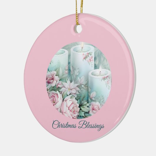 A Gentle Light – Pastel Christmas Card Keramisch Ornament (Links)