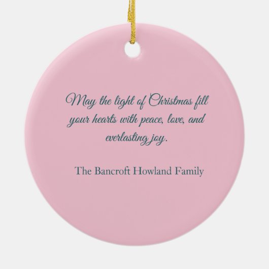 A Gentle Light – Pastel Christmas Card Keramisch Ornament (Achterkant)