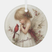 A Gentle Spirit in Holiday Stillness Glas Ornament (Voorkant)