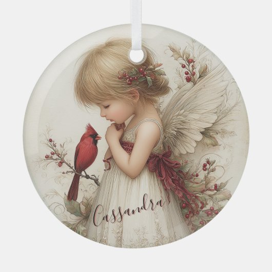 A Gentle Spirit in Holiday Stillness Glas Ornament (Voorkant)