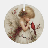 A Gentle Spirit in Holiday Stillness Glas Ornament (Achterkant)