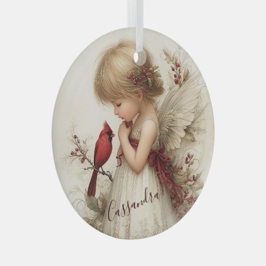 A Gentle Spirit in Holiday Stillness Glas Ornament (Voorkant Rechts)