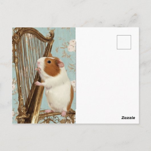 A Gentle Tune – Artistic Guinea Pig Postcard Briefkaart (Achterkant)