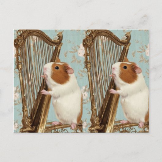A Gentle Tune – Artistic Guinea Pig Postcard Briefkaart (Voorkant)