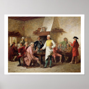 A Gentleman's Debate, 1881 (olie op het paneel) Poster