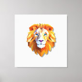 A GEOMETRIC LION Faux Canvas Print (Voorkant)